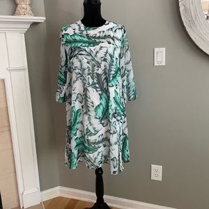 Eva Mendes Palm Leaf Dress